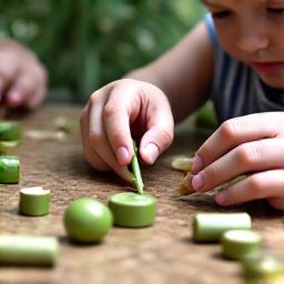 Bamboo crafts para sa children
